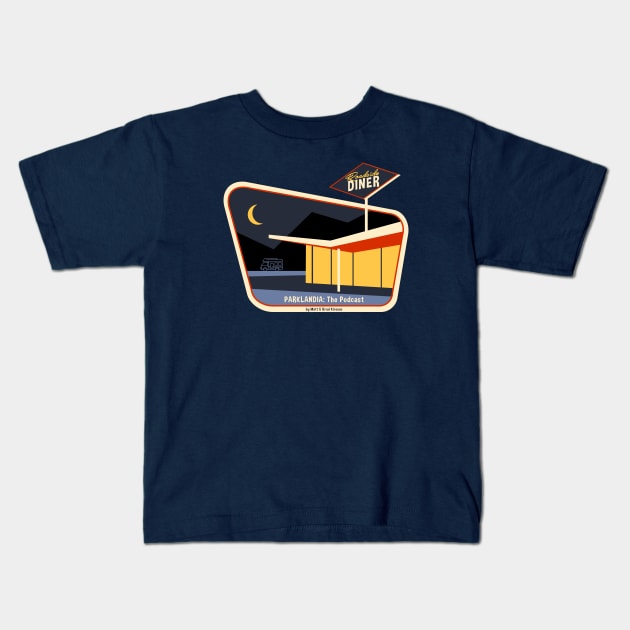 Parklandia - Roadside Diner Kids T-Shirt by Parklandia